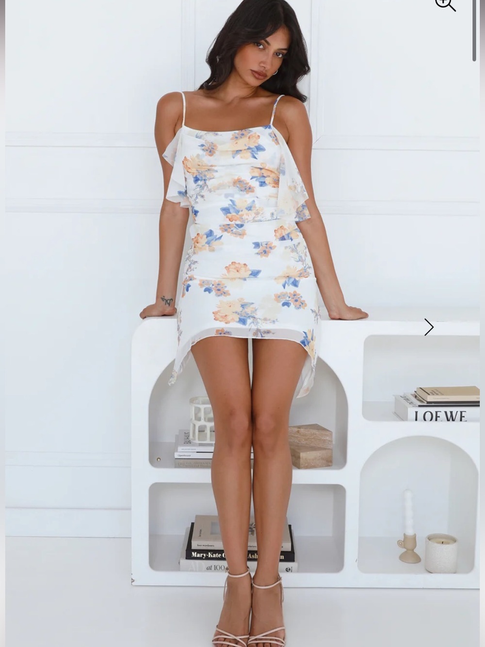 NWT Hello Molly WHISPER IN THE WIND MESH MINI DRESS WHITE Size 8
